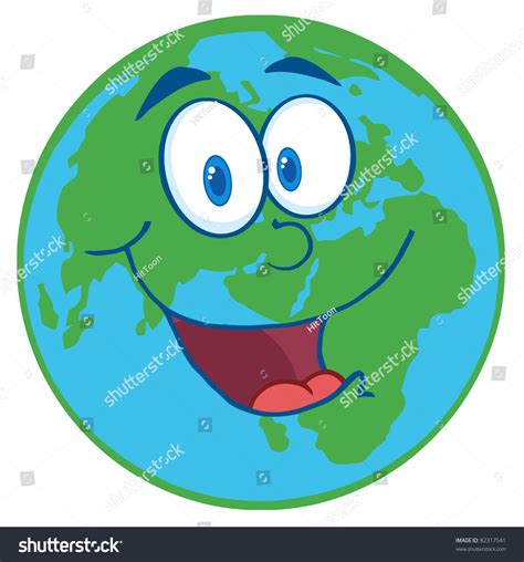 Planet Earth Cartoon Character Vector Version ภาพประกอบสต็อก 82317541