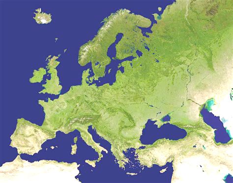 Europe Satellite Map Full Size