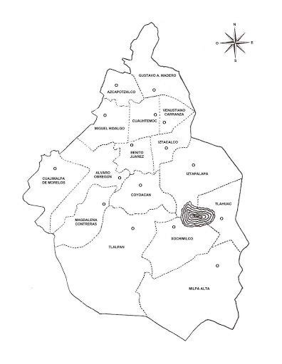 Mapa Del Distrito Federal Con Nombres De Las Delegaciones Ciudad De