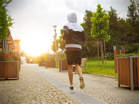 Fitness Man Running In The Park