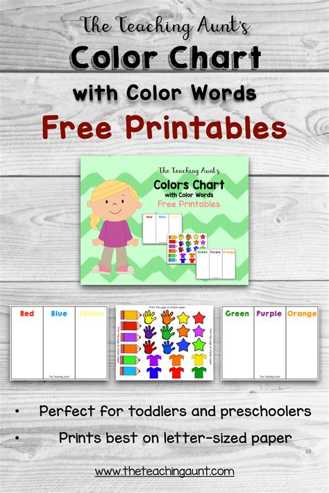 Color Chart With Color Words Free Printables Free Preschool