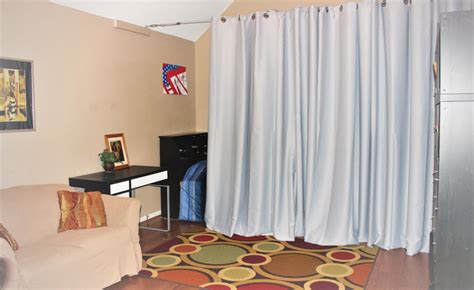 Nicetown room dividers curtains screens partitions, extra wide grommet top handing room dividers blackout curtain panel for apartment, studio (biscotti beige, single pack, 8ft tall x 10ft wide). Curtain Room Dividers: Ideas for Adding More "Rooms" to ...