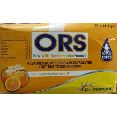Oral rehydration therapy (ort) is a type of fluid replacement used to prevent and treat dehydration, especially due to diarrhea. ORS Powder Oral Rehydration Salts IP, Packaging Type ...