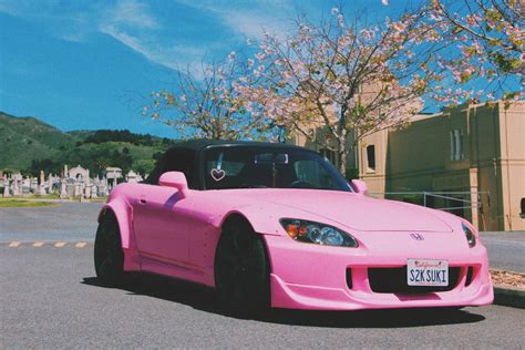 Pink S2000 And Cherry Blossoms 🌸 Dream Cars Pink Car Futuristic Cars