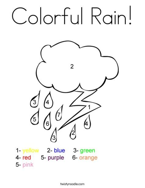Veterans day coloring pages and sheets are the creative way to honor veterans. Colorful Rain Coloring Page - Twisty Noodle