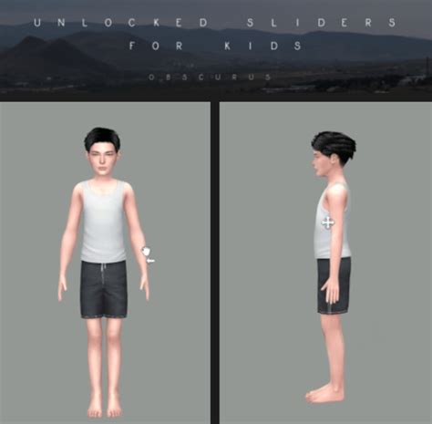 Unlocked Ea Body Sliders And Slider For Kids The Sims Game