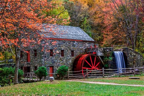 Grist Mill In Autumn Photograph By Laura Duhaime Fine Art America