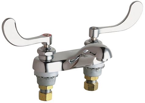 1 how to choose the right bathtub faucet for your bathroom. Chicago Faucets Low Arc Bathroom Sink Faucet, Wristblade ...
