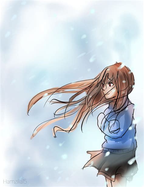 Anime Girl In The Cold By Hamzilla15 On Deviantart