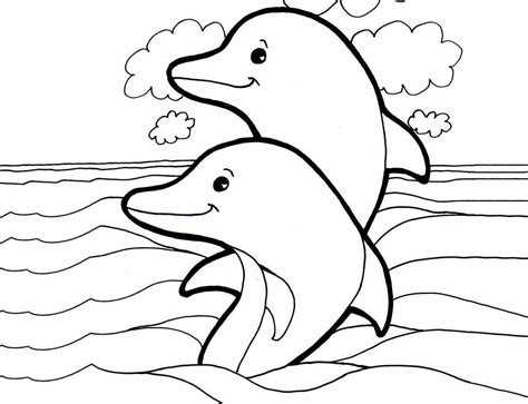 Pages Of A Dolphin And Sunset Coloring Pages