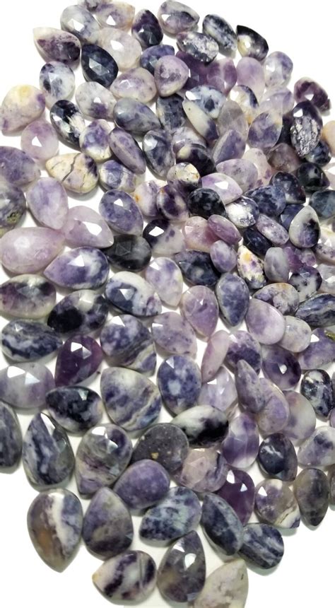 Morado Opal Purple Tiffany Stone Faceted Teardrop Briolette Etsy