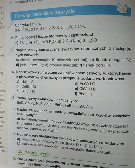 Chemia Klasa 7 Dział 2 - Chemia klasa 7 proszę o rozwiązanie wraz z wytłumaczeniem.strona 136
