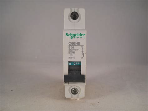 Schneider Mcb 20 Amp Single Pole Type B 20a Multi9 C60hb120 Merlin