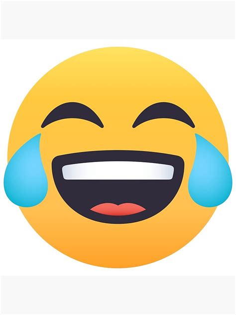 Joypixels Face With Tears Of Joy Emoji Poster For Sale By Joypixels