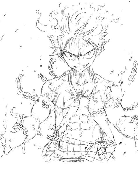 Coloriage Natsu Dragneel De La Manga Fairy Tail Dessin Gratuit Imprimer In Fairy Tail