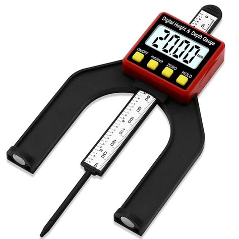 0-80mm lcd0.01mm digital height depth counting depth gauge woodworking