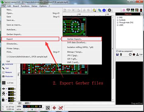 How To Generate Gerber From Sprint Layout 60 Help Center Pcbway