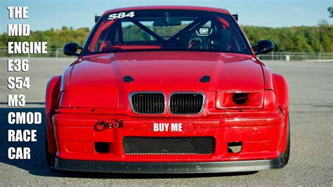 Mid Engined Bmw E36 M3 S54 Cmod Race Car For Sale Youtube