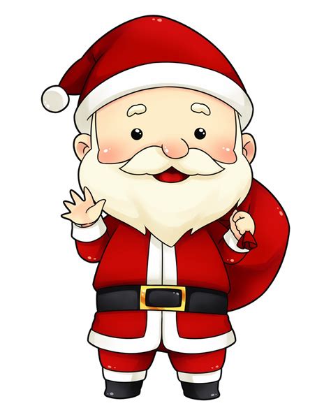 Cute Secret Santa Clipart Cute Animated Santa Claus Transparent Png