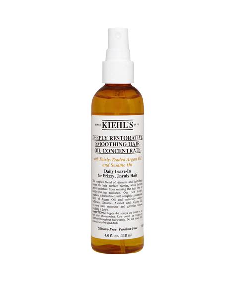 This strengthening & hydrating hair oil in cream from kiehl's contains argan oil discover kiehl's wide range of skincare, body care and hair care products all formulated with. Kiehl's Deeply Restorative Smoothing Hair Oil Concentrate ...