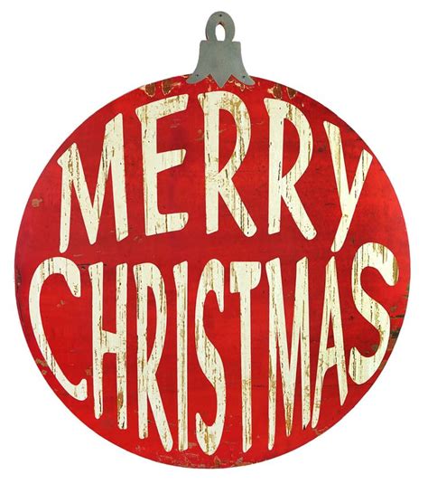 Merry Christmas Ornament Sign Traditions Christmas Wooden Signs