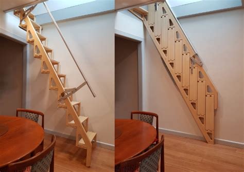 Revolutionary Hideaway Staircase Folds Flat Against The Wall Living