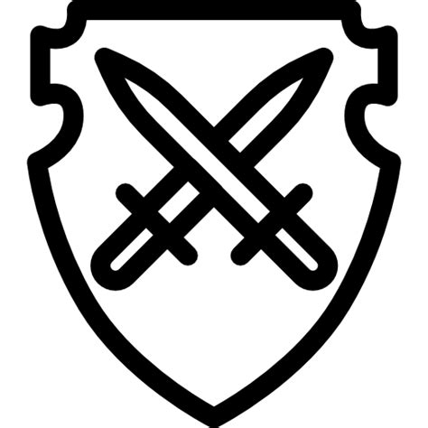 Shield With Two Swords Icon