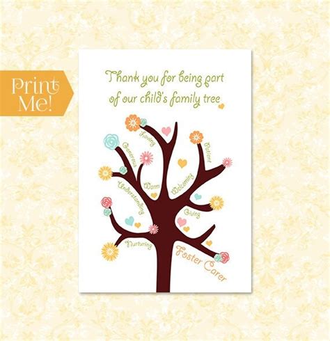 Items Similar To Foster Carer Thank You Card Adoption Shower