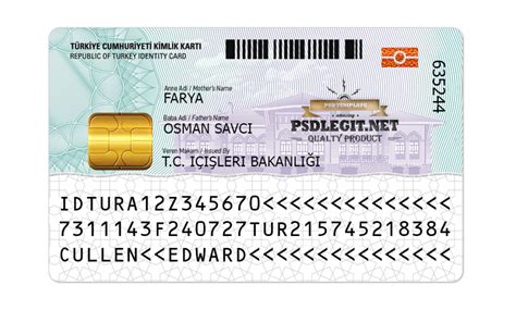 Turkey Id Card Psd Template Psdlegit