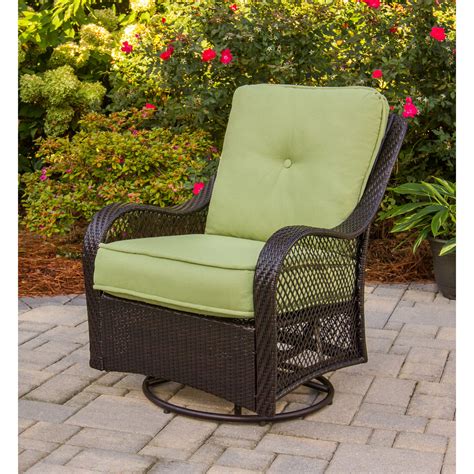 Hanover Orleans 4 Piece Woven Lounge Set In Avocado Green With 2 Woven