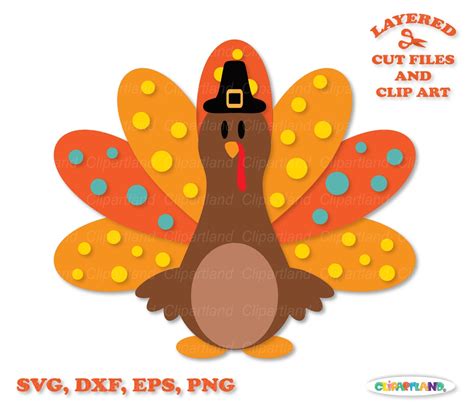 Instant Download Cute Turkey Svg Cut File And Clip Art Etsy