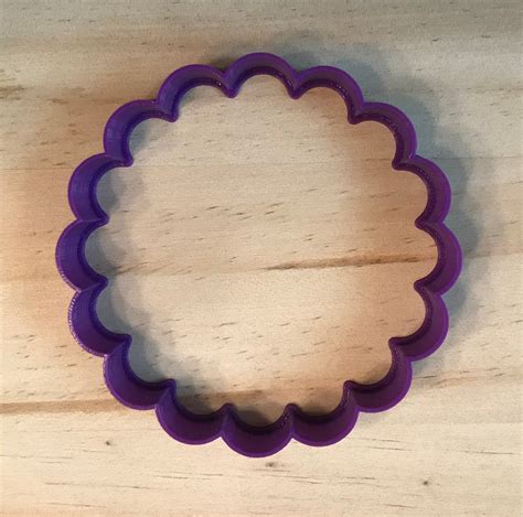 Round Scalloped Cookie Cutter Or Fondant Cutter And Clay Etsy