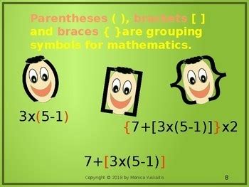 Th Grade Parentheses Brackets And Braces Powerpoint Lesson TpT