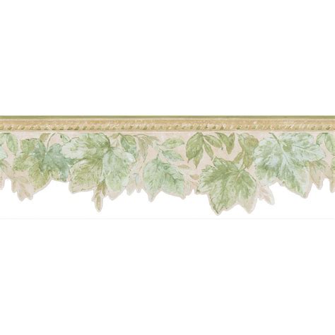 Kitchen tiles at home depot. Acanthus Green Leaves Wallpaper Border-414B06914 - The ...