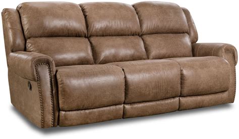 Homestretch Oak Double Reclining Sofa Miskelly Furniture
