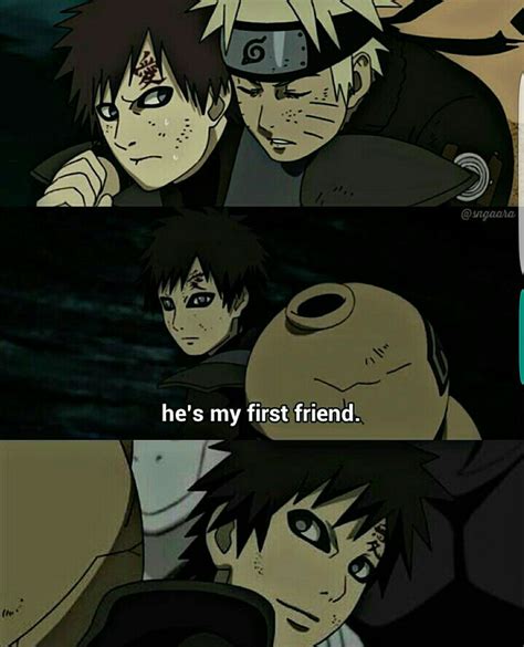 Hes My First Friend Text Quote Gaara Naruto Naruto Gaara Anime