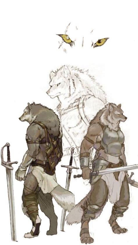 Wolf Warrioryes Fantasy Character Design Concept Art