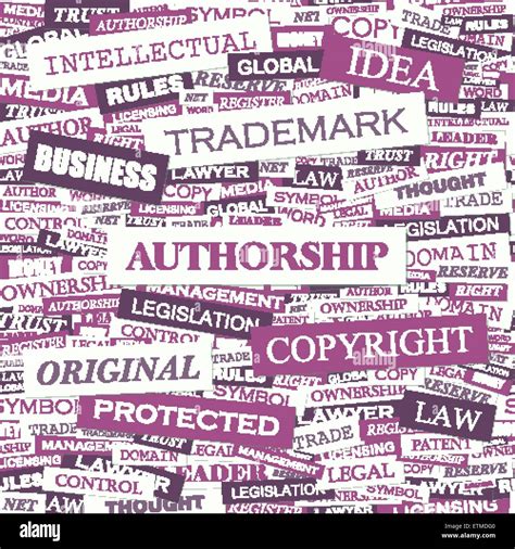 Authorship Word Cloud Concept Illustration Wordcloud Collage Stock