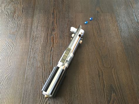 Anakin Lightsaber Prop With Force Crystals Full Metal Etsy