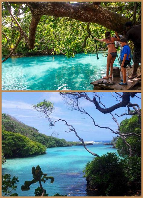 Take A 5 Minute Drive North From The Villa And Hello Blue Lagoon Eton Vanuatu Leap Off The
