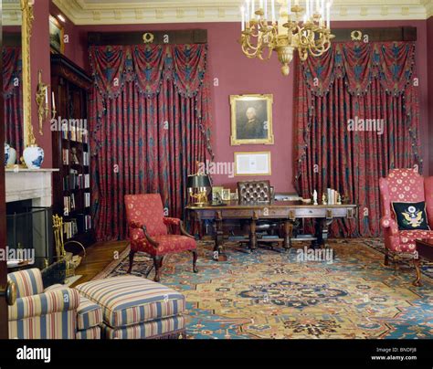 Interiors Of A Room Treaty Room The White House Washington Dc Usa