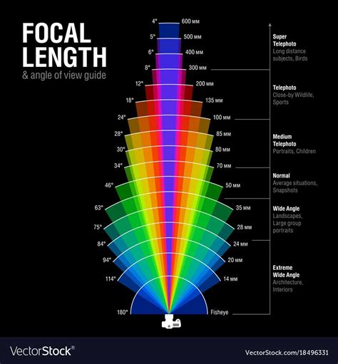 Focal Length And Angle Of View Guide Vector Image On Vectorstock Artofit