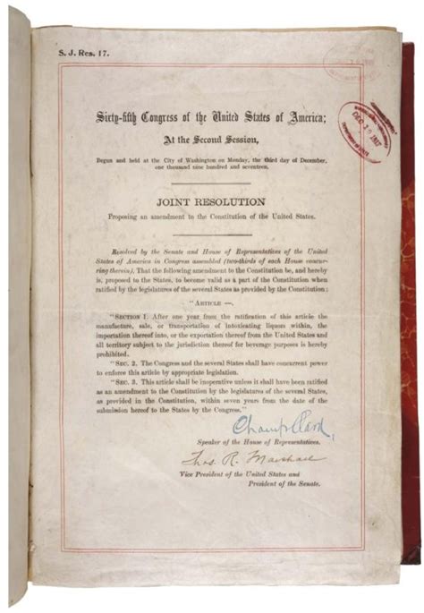 Congress Passes Prohibition Amendment Now Goes To States Upi Archives