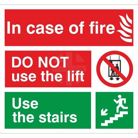 In Case Of Fire Do Not Use The Lift Use The Stairs Fire Action Notice