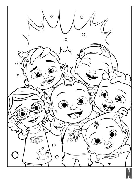 Cocomelon Coloring Page Birthday Coloring Pages Cartoon Coloring