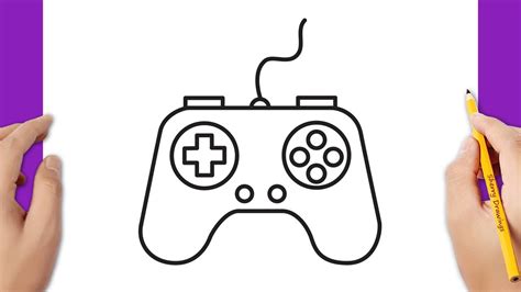 How To Draw A Game Controller Step By Step Youtube