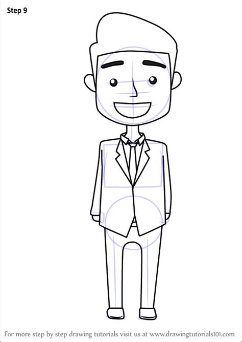 How To Draw A Business Man For Kids People For Kids Step By Step