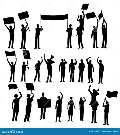 Iconos De Los Manifestantes Ilustraci N Del Vector Ilustraci N De