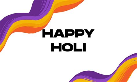 Happy Holi Greeting Card With Fluid Wave Frame Colorful White