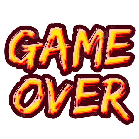 Game Over Text Png Transparent Game Over Word Text Effect Design